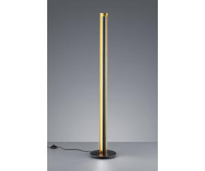 TEXEL PIANTANA LED 15W 1450lm, 3000K COLONNA NERA INTERNO ORO DIMMER A SCATTO H. 142,5CM