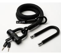 Texlock Serratura a U con cavo tessile Occhiello 100cm onice / nero U/X -lock