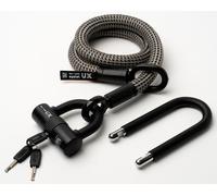Texlock Serratura a U con cavo tessile Occhiello 100cm U/X -lock electric / grigio