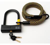 Texlock Serratura a U con cavo tessile Occhiello Bauhaus Edition M - 120cm D-lock