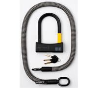 Texlock Serratura a U con cavo tessile Occhiello electric / grigio M - 120cm D-lock