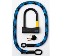 Texlock Serratura a U con cavo tessile Occhiello morpho / blu M - 120cm D-lock