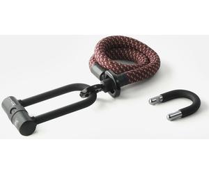 Texlock Serratura a U con cavo tessile Occhiello U/X -lock chateau / rosso S - 80cm