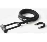 Texlock Serratura a U con cavo tessile Occhiello U/X -lock M - 120cm onice / nero