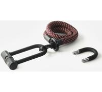 Texlock Serratura a U con cavo tessile Occhiello U/X -lock S - 80cm chateau / rosso