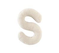 TexLom Cuscino a Forma di Lettera Alfabeto - Iniziale in Morbido Peluche dalla A alla Z - Cuscino Arredo Decorativo per Camera, Letto e Divano - Colore Panna, Effetto Velluto Soft Touch (S)
