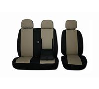 Texmar Coprisedili 2+1 PEUGEOT BOXER, CITROEN JUMPER/RELAY FIAT DUCATO 2002-2006 LHD NERO BEIGE su misura tessuto 2+1 Coprisedili