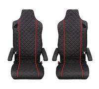 Texmar Coprisedili per Camion, Cuciture Rosse, Confezione da 2, per Renault T, Renault C