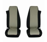 TEXMAR, coprisedili per Camion, in Lussuoso Tessuto Nero e Beige, Set da 2 Pezzi, per Mercedes-Benz Actros MP4, Modelli successivi al 2015
