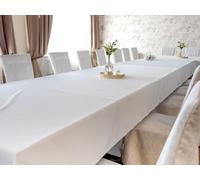 texpot Tovaglia 180 x 370 cm in 100% cotone, bianco lucido
