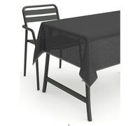 texpot Tovaglia da giardino con orlo, lavabile, per giardino, balcone e terrazza, resistente alle intemperie (Grigio, 130 x 220 cm)