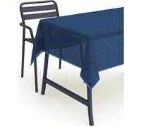 texpot Tovaglia da giardino con orlo, lavabile, per giardino, balcone e terrazza, resistente alle intemperie (Blu, 140 x 180 cm ovale)