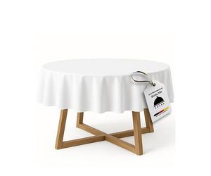 texpot tovaglia rotonda 240 cm realizzata in damasco bianco 100% cotone