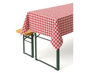 texpot Tovaglia rustica a quadretti 100 x 140 cm - Rosso E Bianco A Scacchi 100% cotone stile country