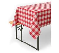 texpot Tovaglia rustica a quadretti 110 x 250 cm Rosso E Bianco A Scacchi 20 mm a quadretti 100% cotone stile country
