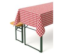 texpot Tovaglia rustica a quadretti 110 x 260 cm - Rosso E Bianco A Scacchi 100% cotone stile country