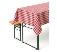 texpot Tovaglia rustica a quadretti 130 x 250 cm - Rosso E Bianco A Scacchi 100% cotone stile country