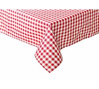 texpot Tovaglia rustica, motivo a quadri da 5 mm, runner da tavolo, tovaglioli, 100% cotone (100 x 100 cm, rosso/bianco a quadretti)