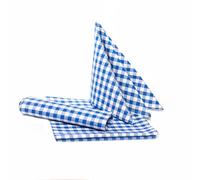 texpot Tovaglia rustica, motivo a quadri da 5 mm, runner da tavolo, tovaglioli, 100% cotone (40 x 40 cm, 6 pezzi, blu/bianco a quadretti)