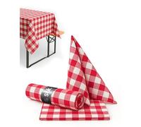 texpot tovaglioli rustica a quadretti 40 x 40 cm 6 pezzi Rosso E Bianco A Scacchi 20 mm a quadretti 100% cotone stile country