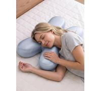 TEXSTEAD Cuscino di bellezza antirughe in seta ghiacciata, cuscino cervicale in memory foam, contro le rughe del viso, delicato sulla pelle e rinfrescante, ergonomico per chi dorme sul fianco, 55 x 40