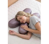TEXSTEAD Cuscino di bellezza antirughe in seta ghiacciata, cuscino cervicale in memory foam, contro le rughe del viso, delicato sulla pelle e rinfrescante, ergonomico, 55 x 40 x 10 cm, orchidea