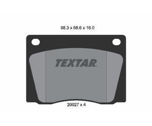 TEXTAR 2002701 Kit pastiglie freno, Freno a disco per ASTON MARTIN,BRISTOL,MERCE