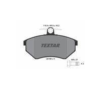 Pastiglie freno 2016801 TEXTAR per VW PASSAT B2 SCIROCCO CORRADO PASSAT B3/B4