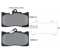 Set di pastiglie freno TEXTAR 2032501, anteriore