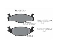 Textar 2088708 Kit Pastiglie Freno a Disco Frontale per VW Derby Seat Cordoba