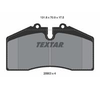 TEXTAR 2095310 Kit pastiglie freno, Freno a disco per PORSCHE