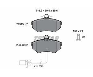 TEXTAR 2194504 Kit pastiglie freno, Freno a disco per AUDI,VW