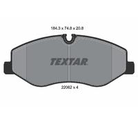 TEXTAR 2206201 Kit pastiglie freni