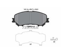 TEXTAR 2206501 Kit pastiglie freni Anteriore per RENAULT Kadjar (HA, HL)