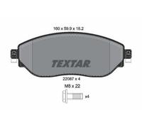 TEXTAR 2208701 Kit pastiglie freni Anteriore per OPEL Vivaro B Kastenwagen (X82)