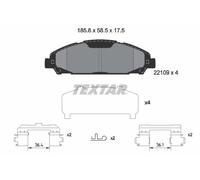 Set di pastiglie freno TEXTAR 2210901, anteriore