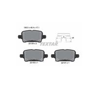 TEXTAR 2212901 Pastiglie freno posteriore per Astra Cruze Volt Ampera-E Bolt