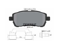 Textar 2219103 Kit Pastiglie Freno a Disco Frontale per Ford Ka + FK UK TK