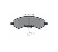 TEXTAR 2222301 Kit pastiglie freni