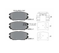 Textar 2239301 Kit Pastiglie Freno Freni a Disco Frontale per Hyundai Sonata V