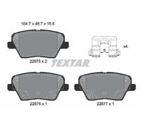 Pastiglie freno 2267501 TEXTAR per HYUNDAI KIA