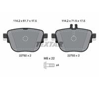 TEXTAR 2279201 Kit pastiglie freno, Freno a disco per MERCEDES-BENZ,MERCEDES-BEN