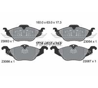 Set di pastiglie freno TEXTAR 2306302, anteriore