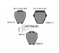 TEXTAR 2311901 Kit pastiglie freno, Freno a disco per AUDI