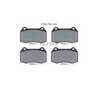 TEXTAR 2314201 Pastiglie freno anteriore per 350 Civic Integra Skyline