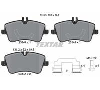 TEXTAR Kit pastiglie freni Anteriore predisposto per visualizzazione avviso usura con accessori 2314401