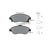 Set di pastiglie freno TEXTAR 2322501, anteriore