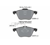 Set di pastiglie freno TEXTAR 2326903, fronte