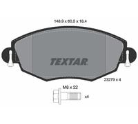 Set di pastiglie freno TEXTAR 2327904, fronte