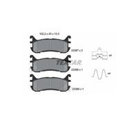 Textar Kit pastiglie freni 2338704 posteriori per Mazda MX-5 / 323